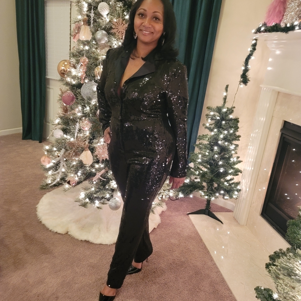 ****Twas the Night Sequins Jumpsuit